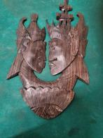 houtsnijwerk man en vrouw indonesisch, Ophalen of Verzenden