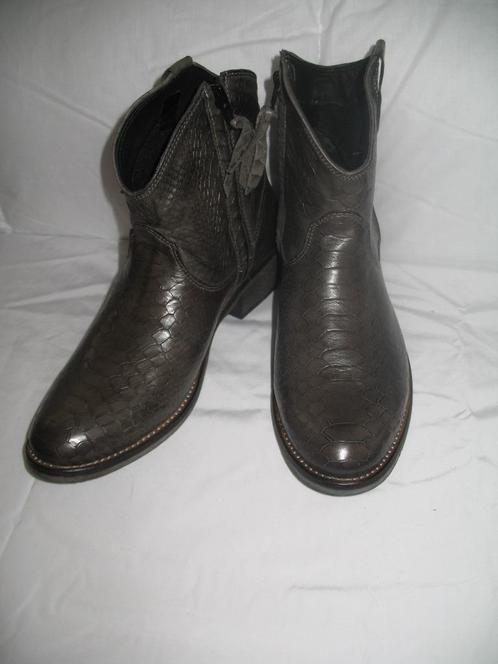 Leren Croco Western Laarzen Smokey Grey * 39 Niet op gelopen, Kleding | Dames, Schoenen, Nieuw, Lage of Enkellaarzen, Grijs, Ophalen of Verzenden