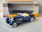 1:18 Maisto Mercedes-Benz 500K Special Roadster 1936 Blauw, Ophalen of Verzenden, Zo goed als nieuw, Auto, Maisto