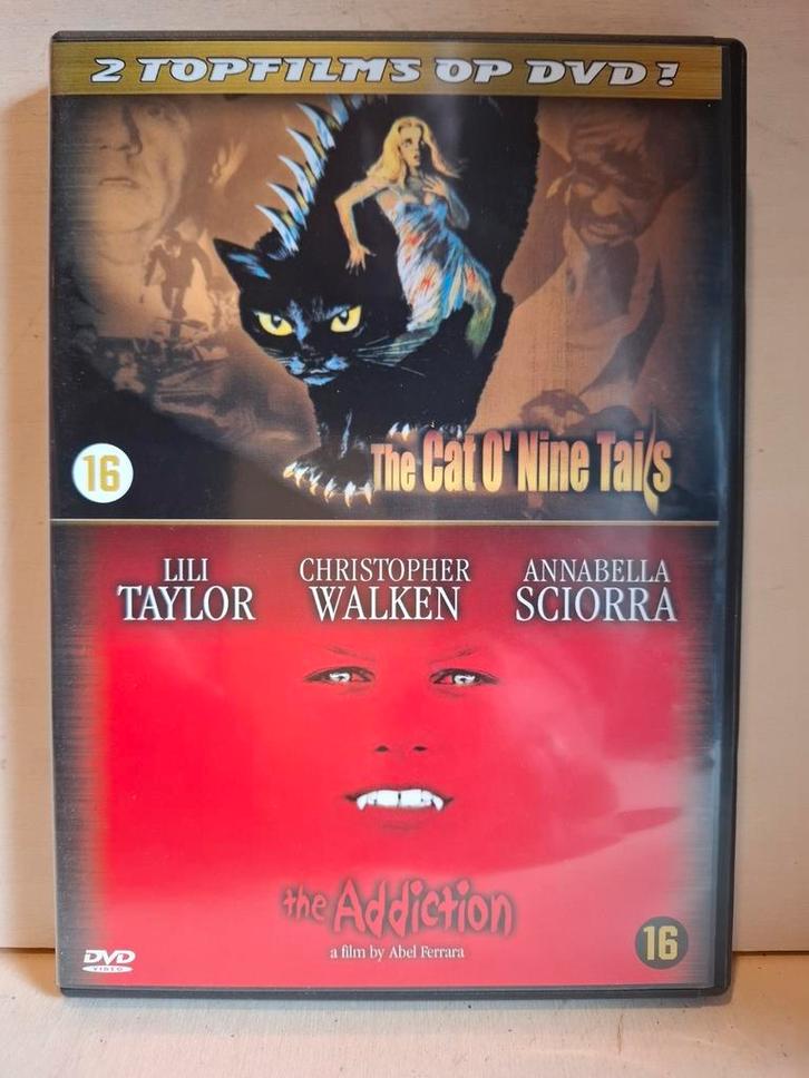 The Cat of Nine Tails 1971 & The Addiction 1995 Horror DVD, Cd's en Dvd's, Dvd's | Horror, Zo goed als nieuw, Monsters, Vanaf 16 jaar