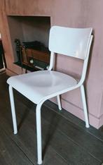 Vintage schoolstoeltje, Ophalen, Gebruikt, Wit, Vintage