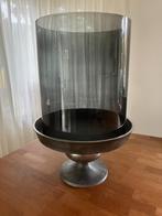 Groot windlicht van Cleybergh op tinnen voet (63 cm hoog), Ophalen, Overige materialen, 50 tot 75 cm, Zo goed als nieuw