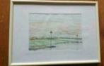 Aquarel Evert Moll Hollands Landschap gesigneerd 1950, Antiek en Kunst, Kunst | Schilderijen | Klassiek, Ophalen