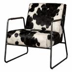Stijlvolle fauteuil met koeienhuid, Gebruikt, 75 tot 100 cm, Ophalen of Verzenden, 75 tot 100 cm