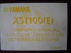 Yamaha XS1100 E 1978 motorcycle owner's manual XS 1100, Ophalen of Verzenden, Yamaha