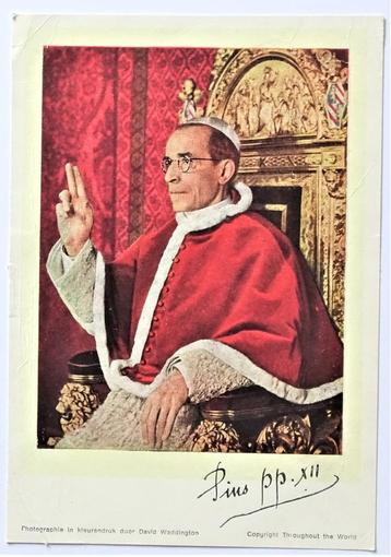KAART/PRENT MET VREDESWENS 1945 van PAUS PIUS XII beschikbaar voor biedingen