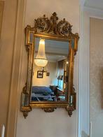 Gouden italiaanse spiegel in 17e eeuwse stijl, Ophalen, Rechthoekig, 100 tot 150 cm