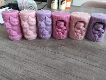 Handgemaakte Kaarsen Set - Katten & Beren Design beschikbaar voor biedingen