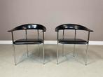 2 Fasem P40 stoelen Giancarlo Vegni jaren 80 vintage, Ophalen, Gebruikt, Twee, Zwart