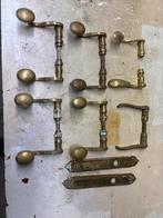 Vintage deurklinken en schilden - Koper/Messing, Doe-het-zelf en Verbouw, Hang- en Sluitwerk, Ophalen, Gebruikt, Koper of Messing
