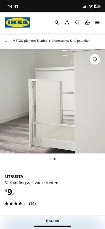 Utrusta verbindingsrail voor keukenkastje ikea - afbeelding 3