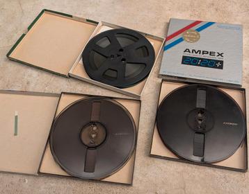 Drie tape recorder tapes Ampex Pro 7 inch. beschikbaar voor biedingen