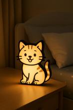 Cute Cat Nachtlampje – Cartoon Kat Lightbox voor Kinderen –, Kunststof, Cartoon, Nieuw, Minder dan 50 cm