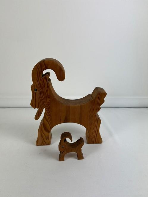 Värmlands Bocken twee houten bokken uit Denemarken, Antiek en Kunst, Kunst | Designobjecten, Ophalen of Verzenden