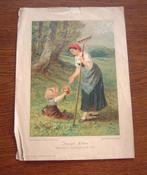 antieke prent Junges Leben 1890 W.Roegge, Ophalen of Verzenden