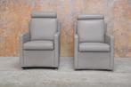 Als NIEUW! 2 Leolux Timandra design (draai)fauteuils, Huis en Inrichting, Design, Metaal, 75 tot 100 cm, Zo goed als nieuw