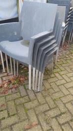 4 terrasstoelen / tuinstoelen - stapelbaar, Ophalen, Gebruikt, Kunststof, Stapelbaar