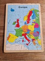 Puzzel Europa hout compleet sint sinterklaas kado, Gebruikt, 10 tot 50 stukjes, Ophalen of Verzenden, Van hout