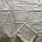 Witte Essenza kussenslopen met versiering x 2 stuks, Gebruikt, Tweepersoons, Ophalen of Verzenden, Wit