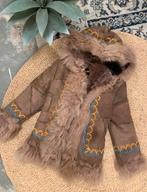 Vintage afghaans jasje 92 gevoerd winterjasje, -, Meisje, -, Ophalen of Verzenden