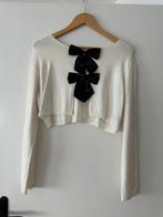 Cropped trui vest met strikken strikjes - Y2K Coquette L, Ophalen of Verzenden, Zo goed als nieuw, Maat 36 (S), Wit