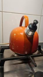 Retro Oranje Fluitketel, Ophalen of Verzenden, Gebruikt