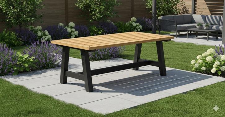 Robuuste Douglas Tuintafel | Maatwerk Mogelijk, Tuin en Terras, Tuintafels, Nieuw, Rechthoekig, Hout, Ophalen