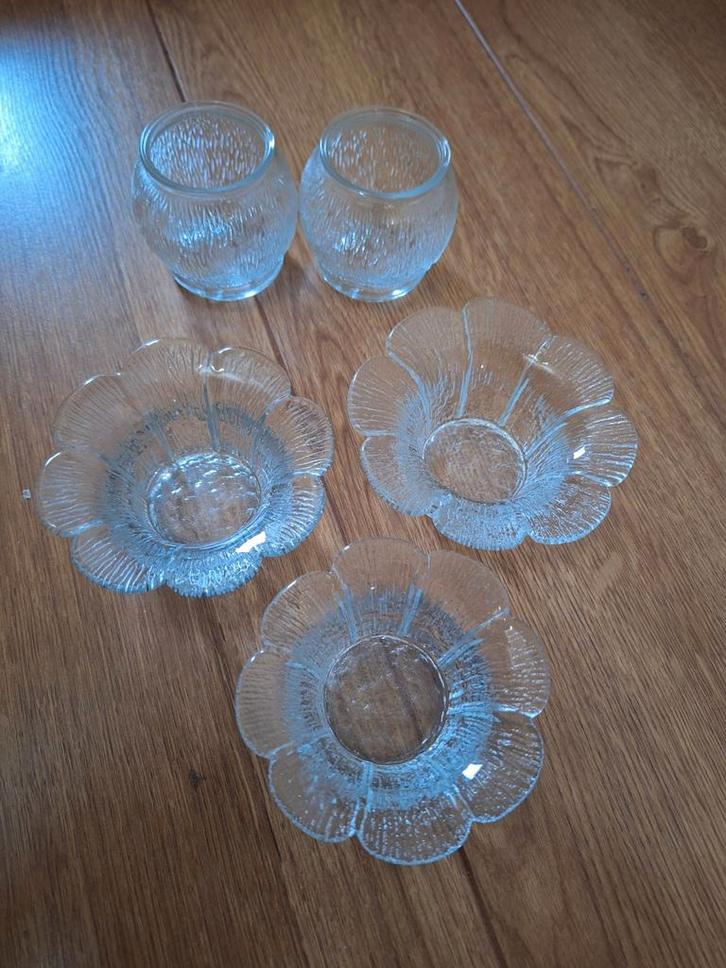 Vintage Finse Waxinelichthouders - 5 stuks, Huis en Inrichting, Woonaccessoires | Kandelaars en Kaarsen, Zo goed als nieuw, Kandelaar