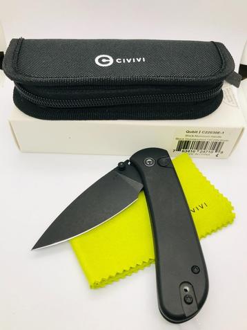 Civivi Qubit C22030E-1 Black Button Lock & Thumb Stud Knife  beschikbaar voor biedingen