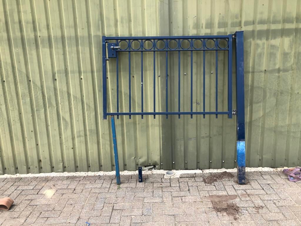 Gegalvaniseerd & gepoedercoat ijzer tuinpoortje, Ophalen, Gebruikt, Minder dan 100 cm, IJzer