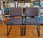 Twee antraciet grijze eetkamerstoelen Pronto wonen, Huis en Inrichting, Stoelen, Ophalen, Twee, Zo goed als nieuw, Stof