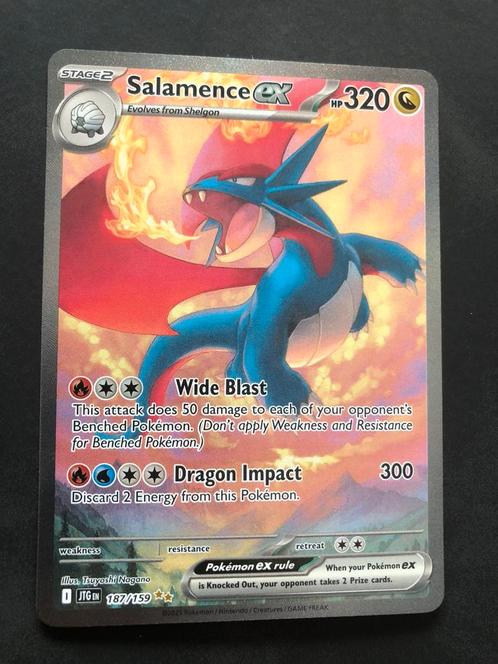 Salamence ex (JTG 187) (Near Mint), Hobby en Vrije tijd, Verzamelkaartspellen | Pokémon, Nieuw, Losse kaart, Ophalen of Verzenden