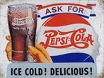Wandbord Pepsi Cola, Ophalen of Verzenden, Nieuw