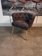 Brocante landelijke stoel aubergine gecapitonneerd nu €65, Huis en Inrichting, Ophalen, Overige kleuren, ., Industrieel landelijk koloniaal boheems barok brocante