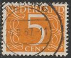 Nederland 1946 465 Cijfer 5c, Gest, Postzegels en Munten, Ophalen of Verzenden, Na 1940, Gestempeld