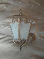 Vintage Hanglamp met glazen panelen, Ophalen, Gebruikt, Vintage, Glas