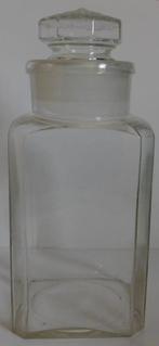 Antieke Helder glazen snoeppot met stop, Antiek en Kunst, Ophalen of Verzenden