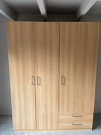 Ruime houten kledingkast met deuren en lades, 100 tot 150 cm, Ophalen of Verzenden, Zo goed als nieuw, 150 tot 200 cm