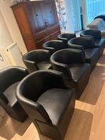 8 mooie zwarte eettafel stoelen ,, Huis en Inrichting, Stoelen, Ophalen, Zwart, Zo goed als nieuw, Leer