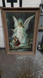 Beschermengel prent 1943 in originele lijst, Ophalen, Gebruikt, 1940 tot 1960, Prent