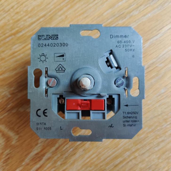 JUNG en Kopp inbouwdimmer/draaidimmer, Doe-het-zelf en Verbouw, Elektra en Kabels, Gebruikt, Schakelaar, Ophalen of Verzenden