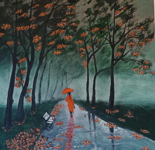 schilderij , kunst, Antiek en Kunst, Kunst | Schilderijen | Klassiek, Ophalen of Verzenden