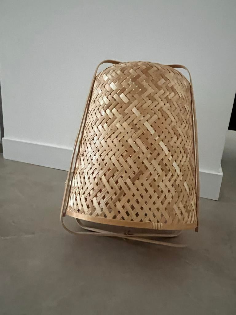 Rotan Lampenkap - ikea Knixhult, 25 tot 50 cm, Beige, Rond, Ophalen of Verzenden