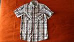 JBC modern Fit ruiten overhemd met korte mouwen. Merk: JBC., Overige kleuren, Halswijdte 38 (S) of kleiner, Ophalen of Verzenden