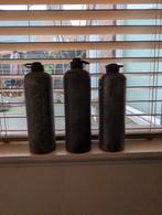 Drie oude stalen kruiken babykamer, Overige materialen, Gebruikt, Overige kleuren, Ophalen of Verzenden