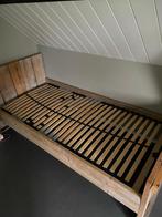 Steigerhouten bed, Ophalen, 90 cm, Eenpersoons, Bruin