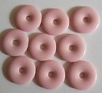 Roze donut vorm kralen 22 mm, Nieuw, Kraal, Verzenden