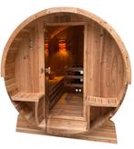 Barrelsauna – Showroommodel – 4250 euro, Ophalen of Verzenden, Zo goed als nieuw, Complete sauna