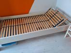Bed met verstelbare lattenbodem en 4 onderbedboxen., Ophalen, Gebruikt, 90 cm, Eenpersoons