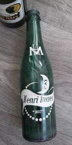 Om 1940 - 1950 Bierkrat Bierfles HENRI MAES "De Halve Maan", Verzamelen, Biermerken, Ophalen of Verzenden, Gebruikt, Flesje(s)